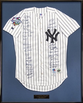 1998 New York Yankees World Series Champion Team Signed Jersey (32 Signatures including Jeter and Rivera)
